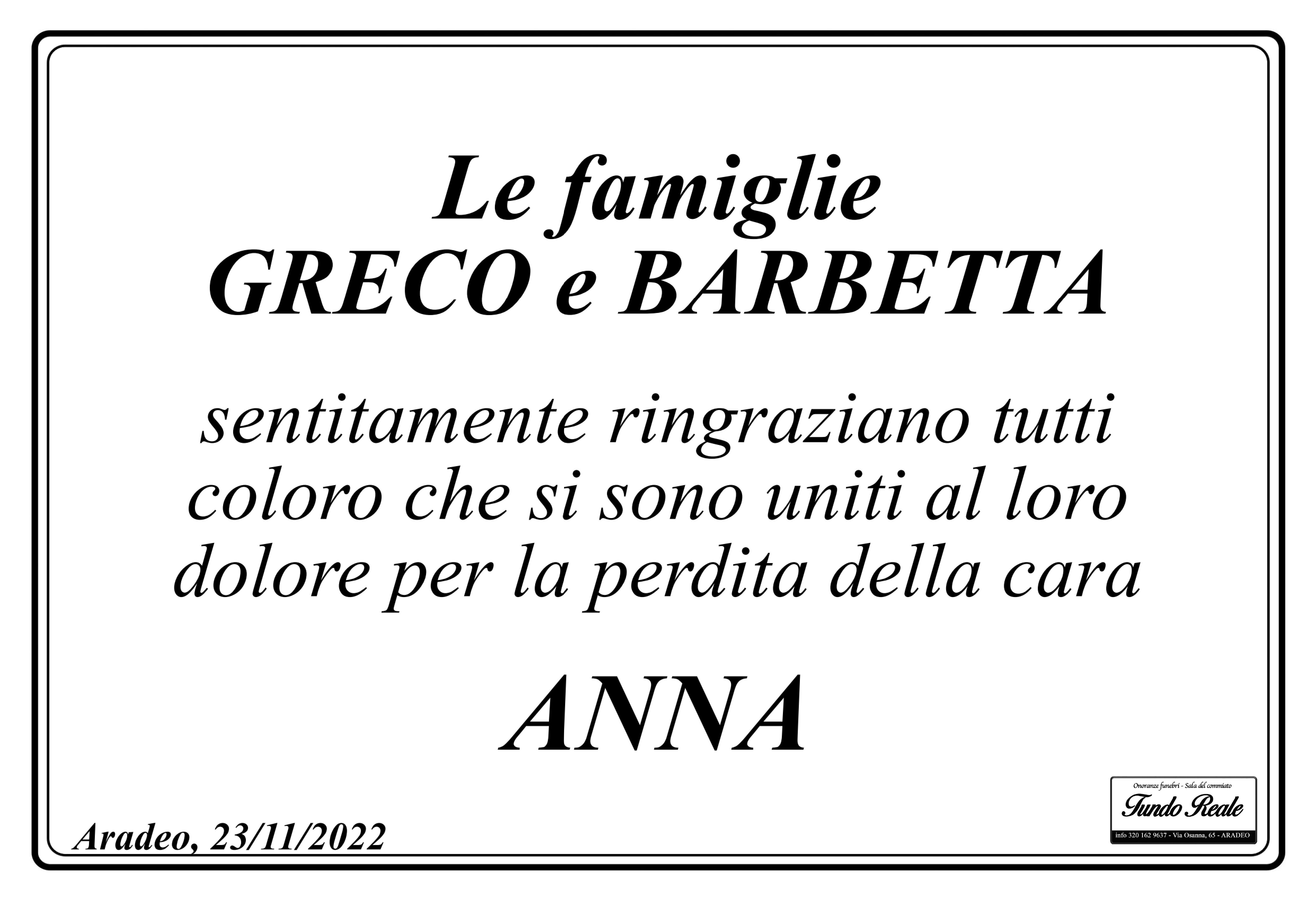 Famiglia Barbetta Anna